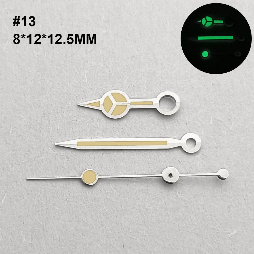 Uhrzeiger C3/bgw9 Blau Grün Leuchtend passend für NH-35-36 Uhrwerk Mechanische Armbanduhr Zubehör Silber Gold Roségold Schwarz