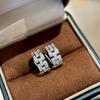 Musla Hot Sale New Pure 925 Sterling Silver Jewelry Chain Earrings Luxury Design Wedding Fashion Party Silver Diamond Earrings