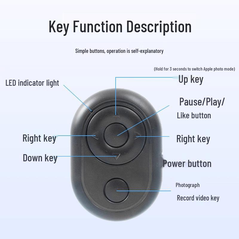 Telecomandă Bluetooth Universală pentru Fotografie Mobilă și Înregistrare Video