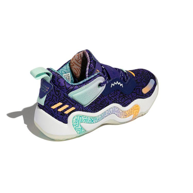 Adidas D.O.N. Issue #3 Little Kids Jazz Kids Sneakers Purple Team-College-Purple Acid-Orange GZ5499