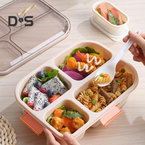 1 Set 1100/1550ML Dust-proof Bento Box Fresh-Keeping Convenient Smooth Opening Lunch Case