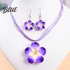 Easy Wear Flower Jewelry 2Pcs/Set Lightweight Floral Set Polymer Clay
