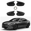 Car Rearview Side Mirror Cover For Mazda 6 Atenza 2018 2019 2020-2023 Wing Cap Exterior Door Housing Shell Trim ABS Carbon/Black