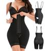 Lenjerie modelatoare lungă cu talie înaltă și 3 rânduri de copci, Bandă elastică antiderapantă, Modelator de talie pentru controlul abdomenului