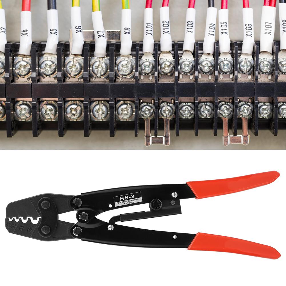 HS8 Crimper Pliers Hand Crimping Tool 1.258mm 178AWG for Bare Terminal
