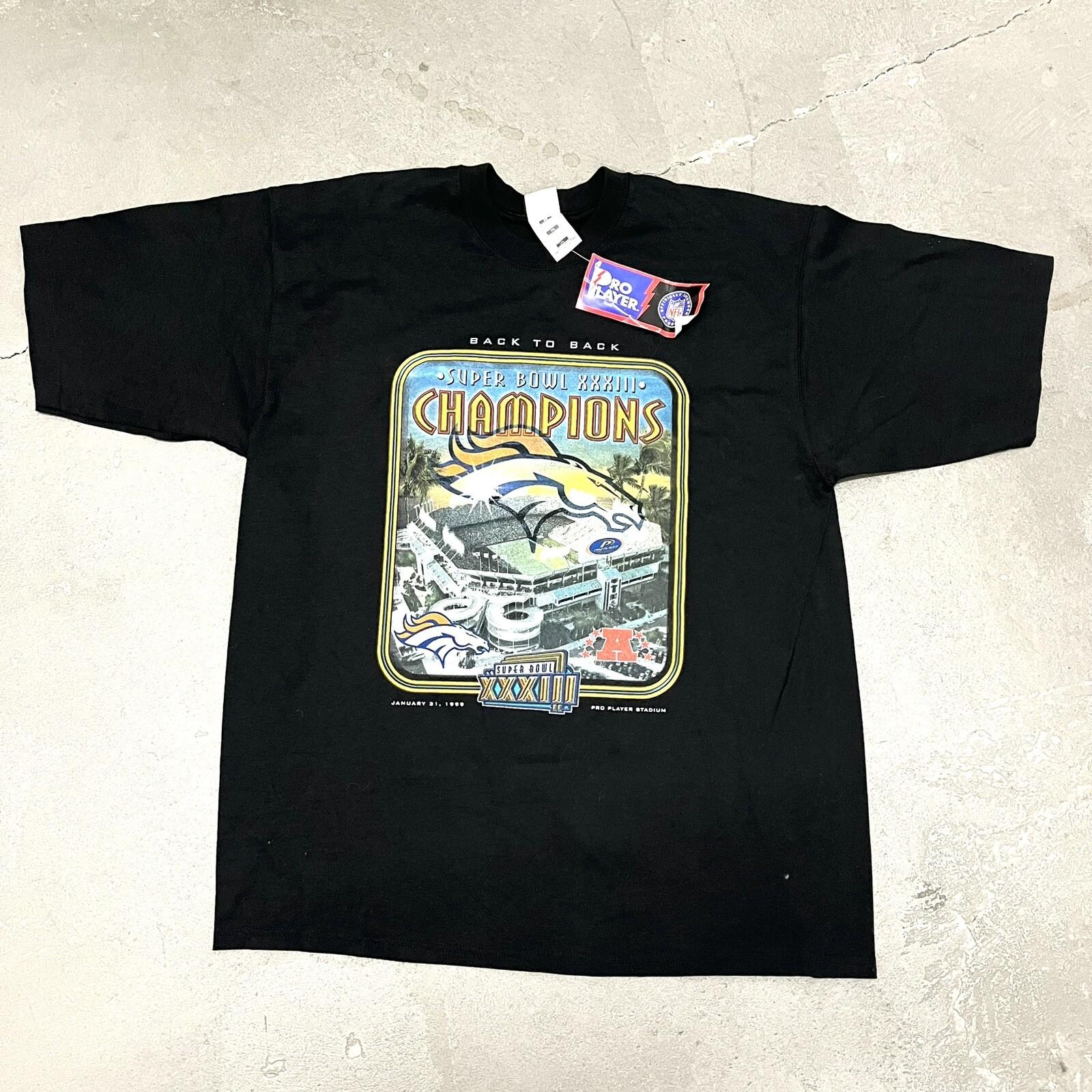 VTG 1999 Pro Player Denver Broncos Champions Graphic Tee XL XXXL