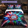 Set Biancheria da Letto Bayern Monaco Modello 3 Pezzi Morbida Copripiumino in Microfibra con Federe per Camera da Letto