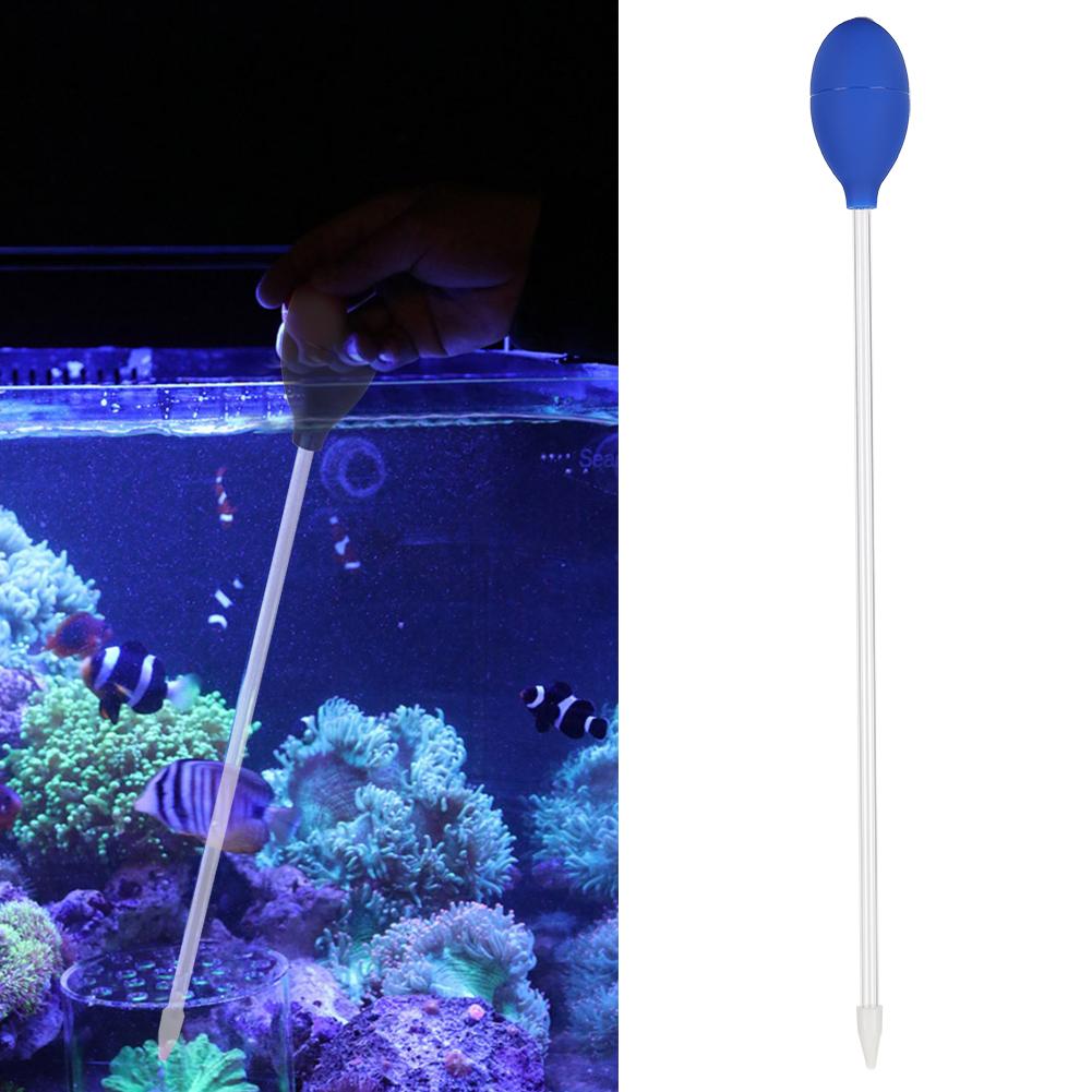 Alimentatore Coralli Acrilico Cambia Acqua Ventosa Pulizia Feci Acquari Tubo Strumento di Alimentazione Corallo Blu
