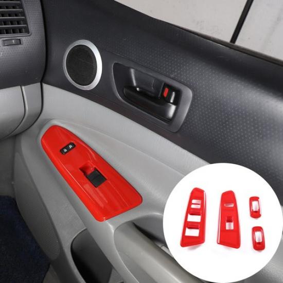 Red Interior Window Lift Trim Switch Panel Accessories For Toyota Tacoma 11-15