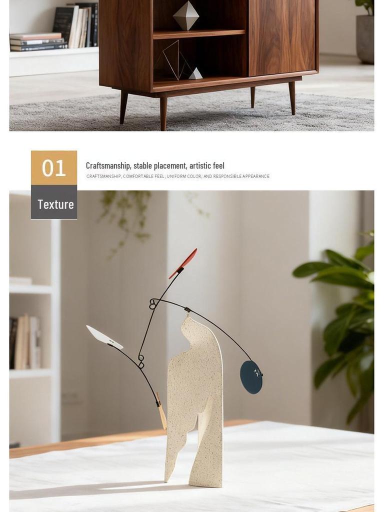 Nordic Bird Balance Metal Art Ornament for Home and Office Décor