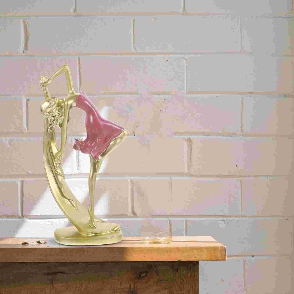 Dancing Girl Table Decoration The Office Ballet Dancer Sculpture Resin Lady Figurine Craft Crafts Figurines Ornaments Woman