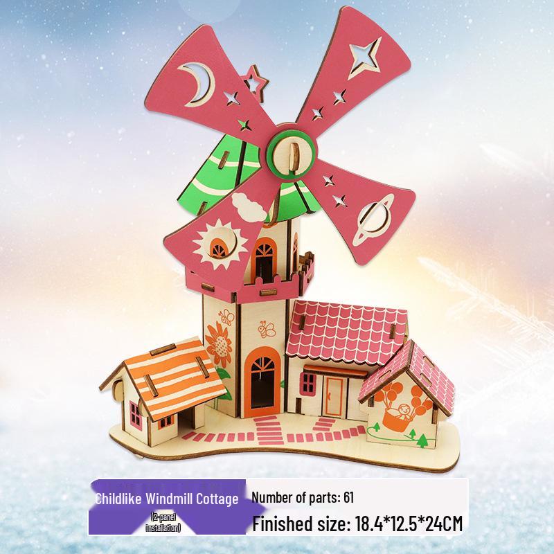 

3D деревянная головоломка-комплект для детей и взрослых - развивающая игрушка и подарок