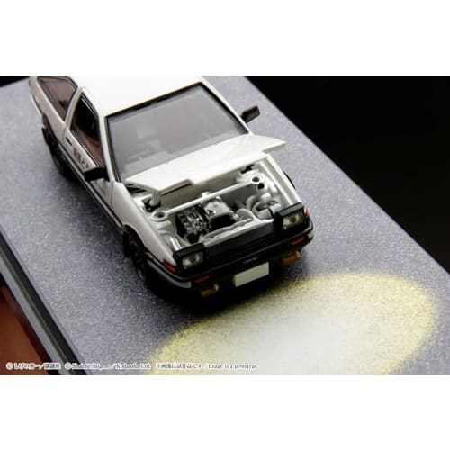 HJ64 1/64 Toyota Sprinter Trueno GT APEX (AE86) / Initial D Engine Model with Wataru Akiyama Finished Product