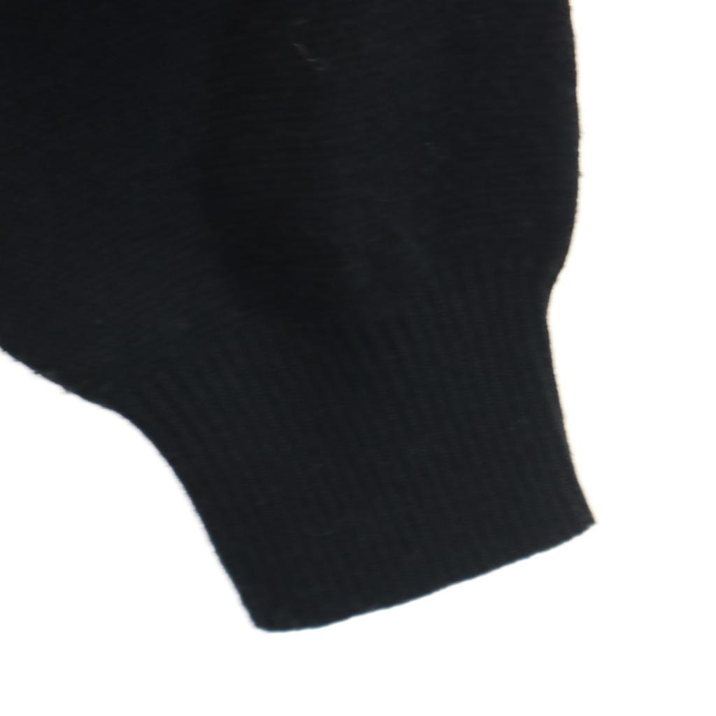 80s 90s Old Diagonal Stripe Pattern Long Sleeve Sweater LL Black Knit Men's Used