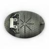 Patterned Horse Head Cowboy Higanbana Ethnic Oval Alloy Belt Buckle