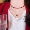 High Quality Alloy Necklace Adornment Featuring Pomegranate Gemstones