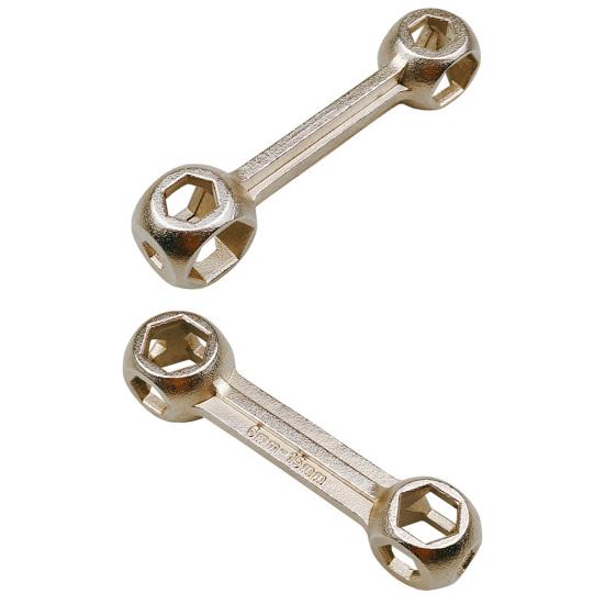 10-in-1 Bicycle Hex Wrench 6-15mm Bone Shape Hexagon Repair Tool External Hexagonal Wrench Heavy Duty Reinforced Alloy Steel