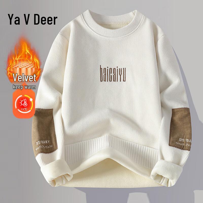 

Yalu Men s Fleece Lined Semi-High Collar Sweatshirt 3XL