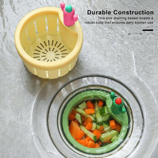 

Слив для кухонной мойки Ситечко для кактуса Корзина Фильтр Сборщик отходов Быстрая фильтрация Противообрастающий слив