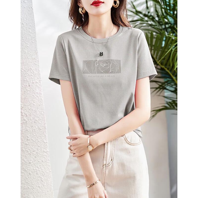Demana Rose Print Women's Short Sleeve T-Shirt