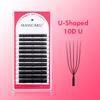 MASSCAKU U-förmige 4D 5D Wimpern 0,07 mm Dicke Leicht aufzunehmen Schnelles Anbringen Langanhaltende Extensions De Pestanas Make-up-Werkzeuge