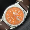 AUTOMATIC VINTAGE REFURBISHED SEIKO 5 6309A JAPAN MENS ORANGE WATCH a442578-1