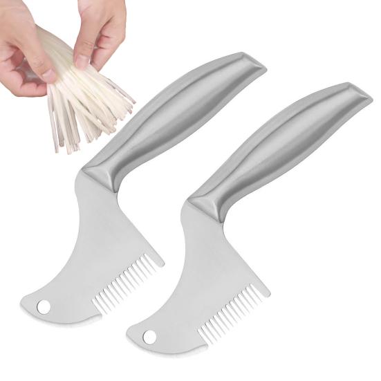 Nůž na krájení jarní cibulky Nerezový kráječ cibule Multifunkční kráječ zeleniny Strouhačka na česnek Salát Těstoviny Mořské řasy