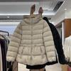 European Winter New Hooded Small Waist and Thin Stand-up Collar Versatile Warm Bread Jacket Down Jacket Women