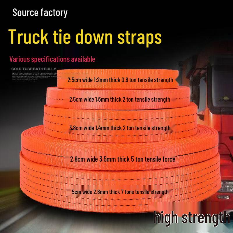 

Heavy-Duty Polyester Tie-Down Strap: Extra-Thick, Wear-Resistant, Widened Binding Rope for Trucks 5cm width, 2mm thick, 50m