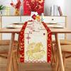 Wine Glass Chinese New Year Table Runner New Year Merry New Year Decorations  New Year Party