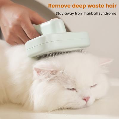 Brosse Ionique pour Animaux Peigne à Poils d'Animaux avec Double Générateur d'Ions Peigne de Toilettage Auto-Nettoyant Démêle Doucement le Pelage le Sous-Poil pour Chiens Chats Poils Courts Longs