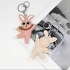 Whimsical Dancing Rabbit Keychain Fashionable Leather Trinket Versatile Decoration For Accessories Gift Giving