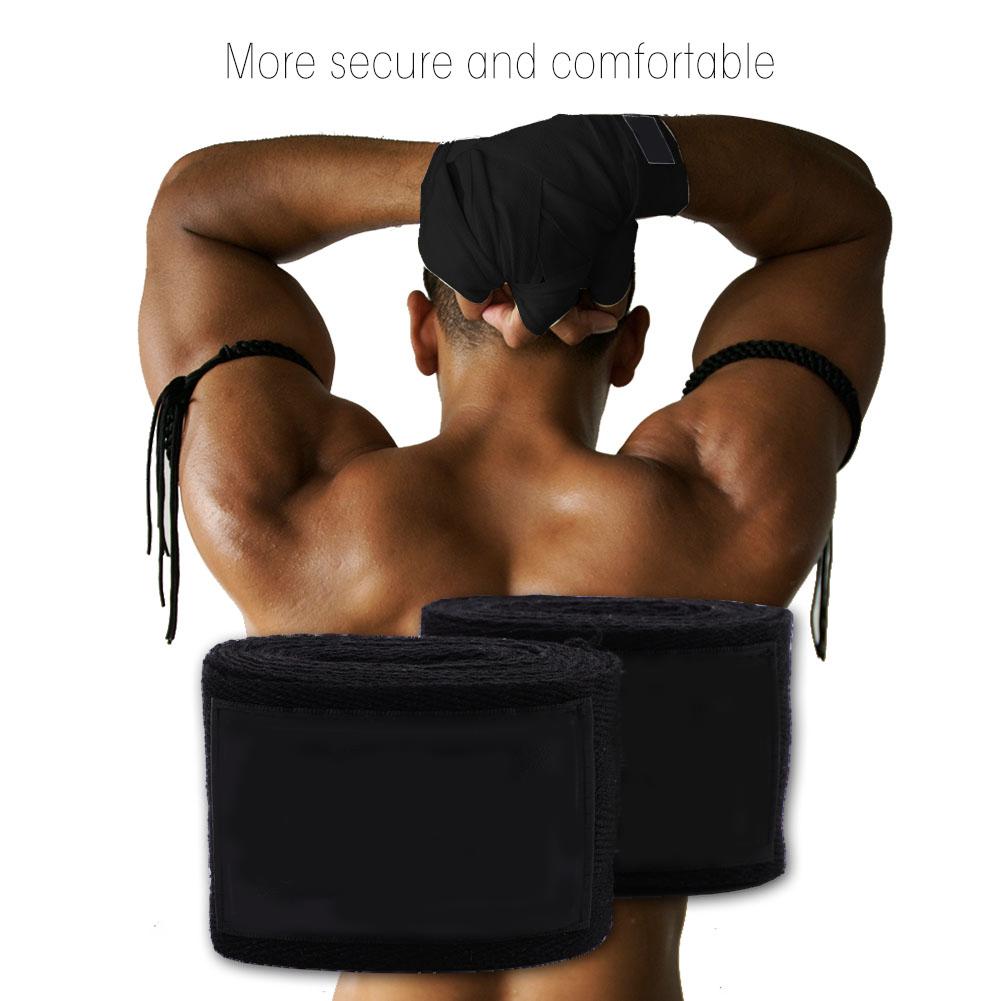 

Adults 1 Pair Elastic Handwraps Hand Wrap for Boxing Kickboxing Muay Thai (Black)