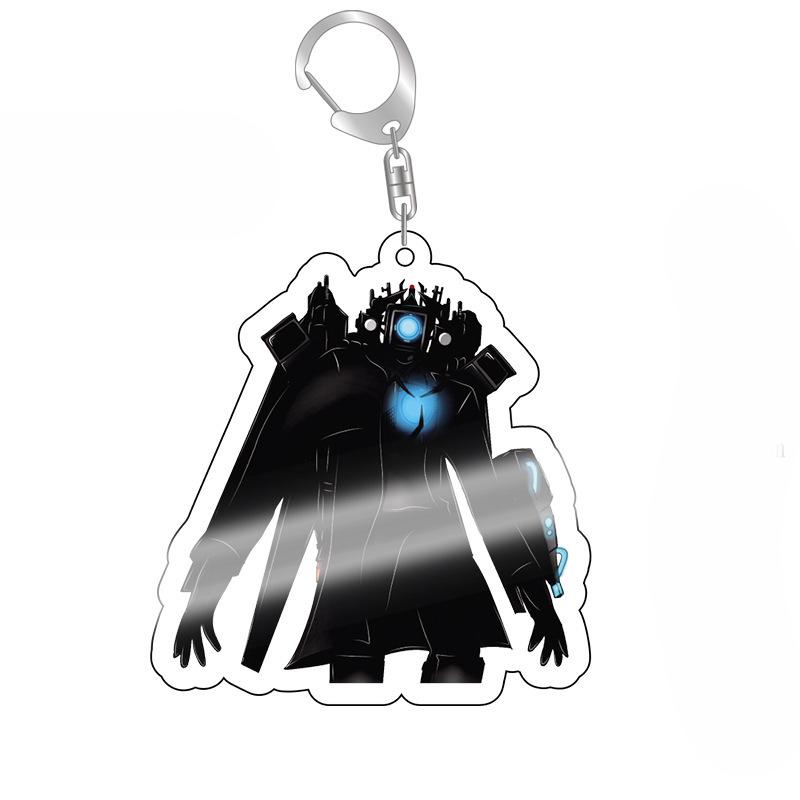 Skibidi Toilet Cameraman Speakerman Acrylic Products Keychain Funny Jewelry Friends Fans Gift Bag Charms Souvenir Accessorie
