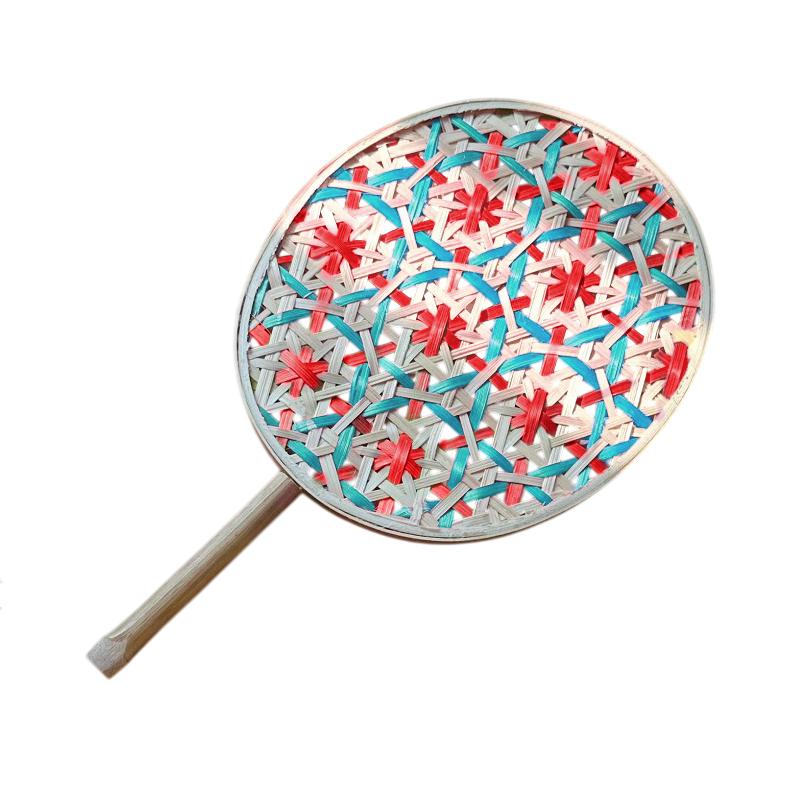 

1 шт. ручной работы дворец бамбуковый плетеный веер древний красочный бамбуковый плетеный веер летний веер украшение для дома ремесла красный