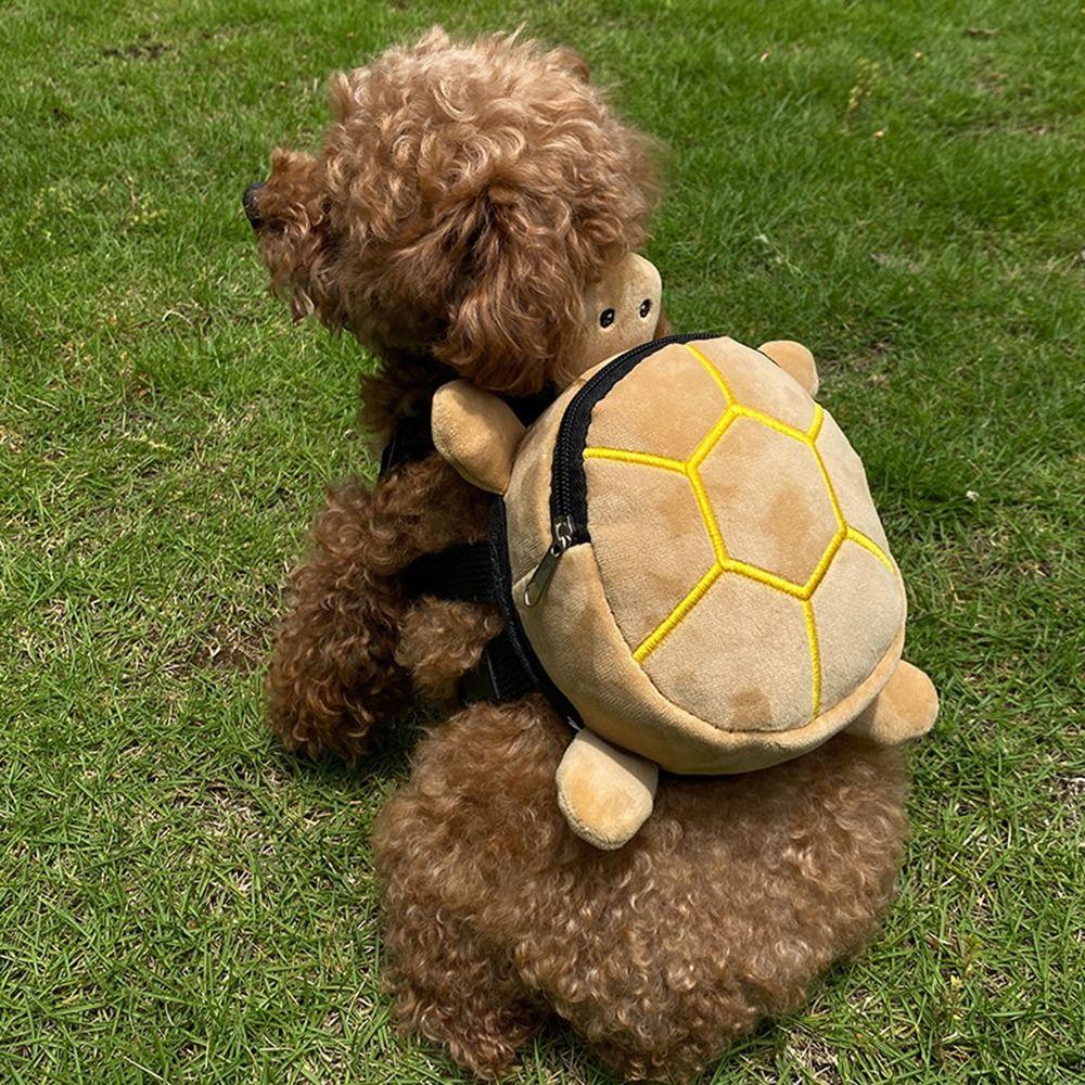 Travel Pack Soft Turtle Shape Dog Backpack Portable Adjustable Dog Snack Bag Large Capacity Cartoon Pet Carrier Bag Outdoor