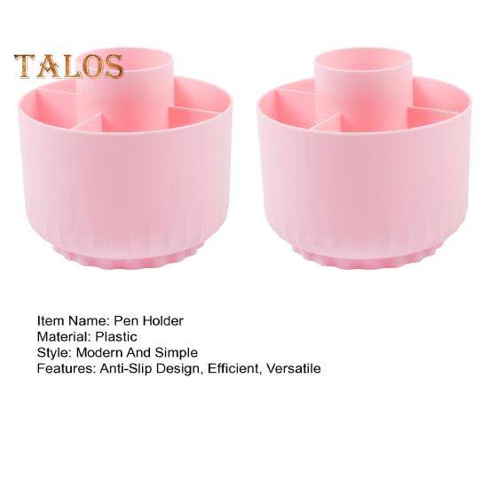 1/2 buc. Organizator de birou rotativ la 360 de grade Suport de stilou robust pentru desktop 5 sloturi Baza anti-alunecare Depozitare la birou Organizator de creion care economisește spațiu