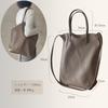 Noah Zustand voller Zufriedenheit TragetascheSchultertasche, großes Fassungsvermögen, leicht, schlicht, einfarbig, Kunstleder mit Taschen (Taupe)