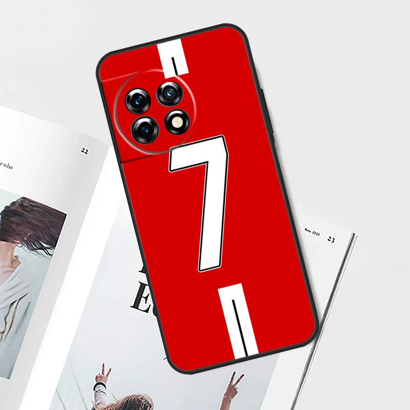 FootBall Number 10 7 Case For OnePlus Nord N20 N10 2T CE 2 3 Lite OnePlus 12 11 9 10 Pro 9RT 10R 12R 10T Cover
