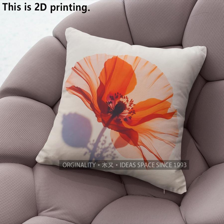 Poppy Floral Print Farmhouse Throw Pillow Covers Pattern Cushion Cover Suitable For Sofa Bedroom Car Pillow Cover