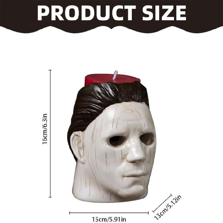 Halloween Resins Candlestick Scary Home Decorative Ornament Horror Movie Killers Statue Candle Holder Collectible Decors