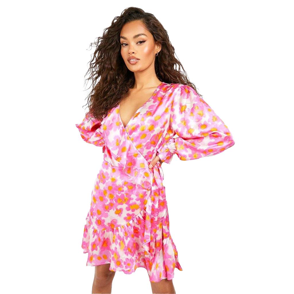 Influence Womens/Ladies Floral Satin Skater Dress
