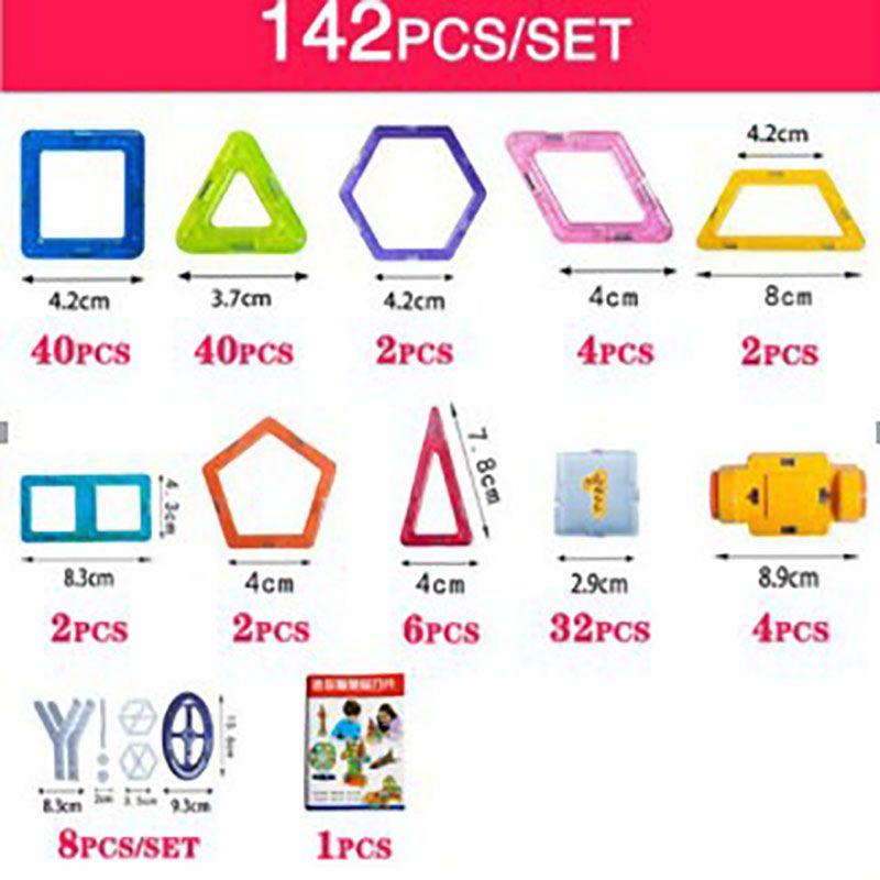 Multicolor Magnetic Building Blocks With Good Abrasion Resistance For Creative Kids