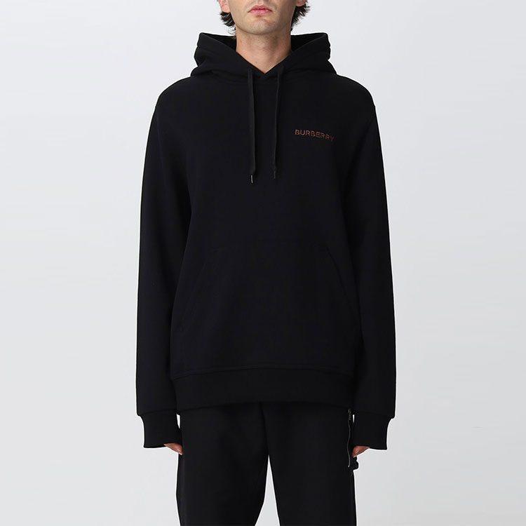 Burberry Topstitched Monogram Motif Cotton Oversized Hoodie 80575431