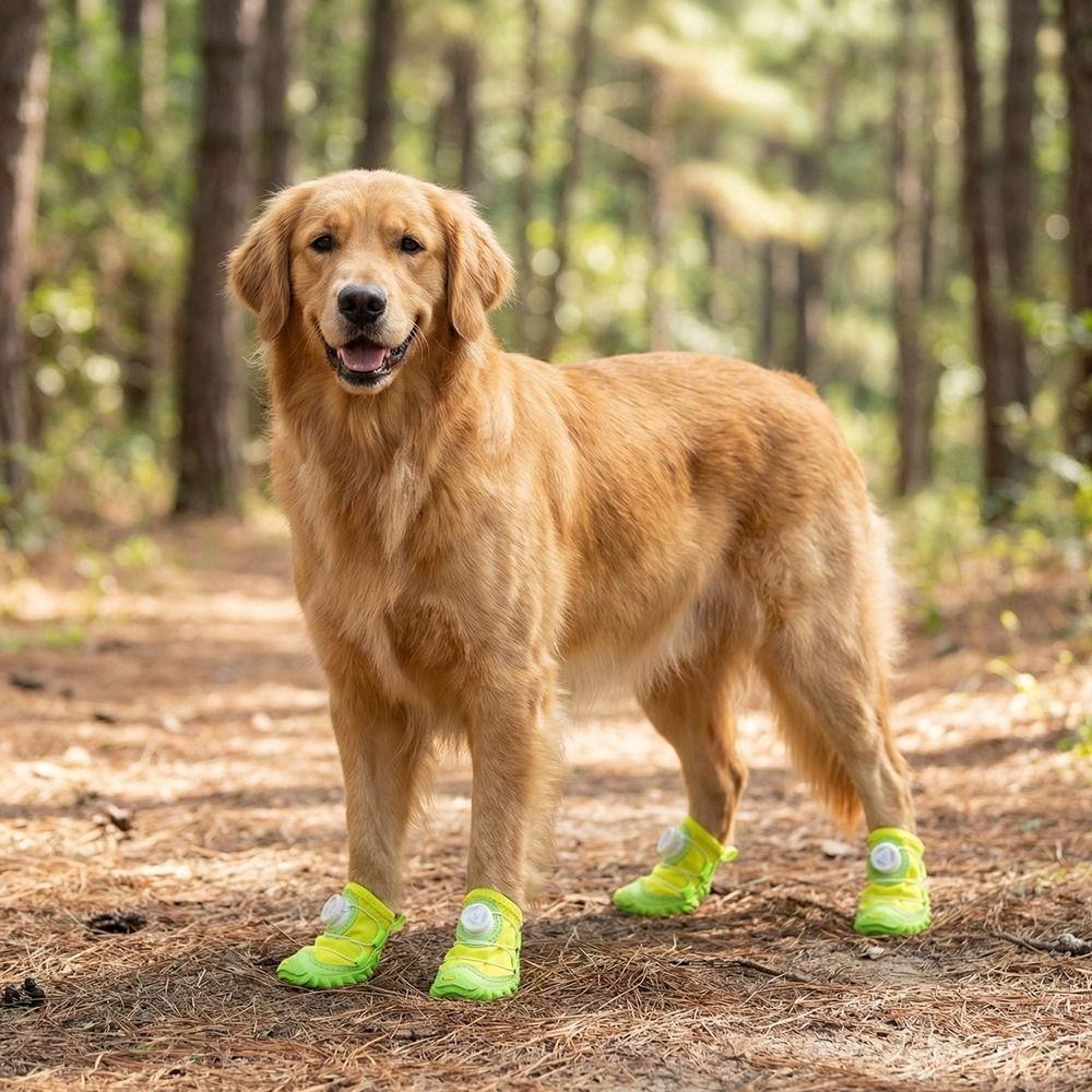 4PCS Adjustable Pet Mesh Boots Anti-Slip Pet Paw Protector Wear-resistant Dog Sneakers  Daily Wear