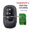 Compatible Key Remote for 23 Honda Models: CR-V, Pilot, HR-V, Civic, Accord - 4/5 Button (KR5TP-4)