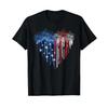 Firework Dripping Heart American Flag 4th Of July Patriotic T Shirt Vintage Unisex Stretched Streetwear Designer Clothes