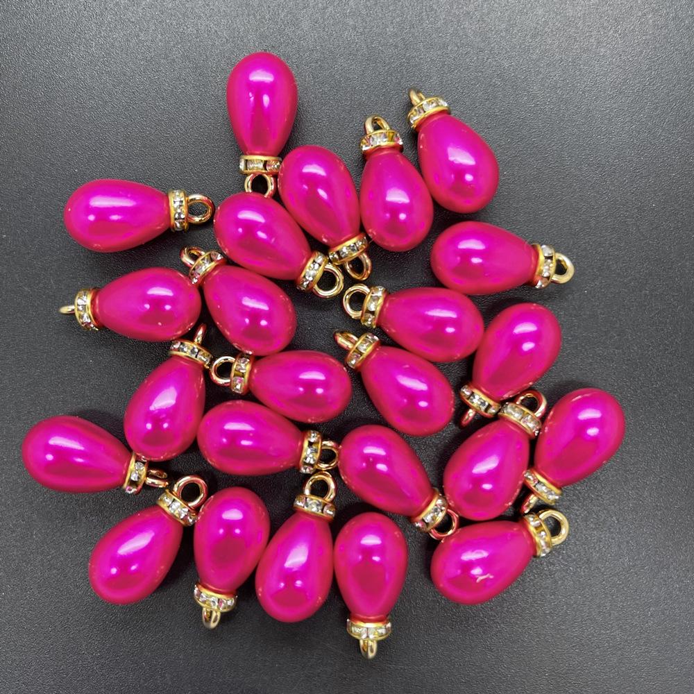 Lustrous Teardrop Imitation Pearl Pendant DIY Charm Jewelry Accessories
