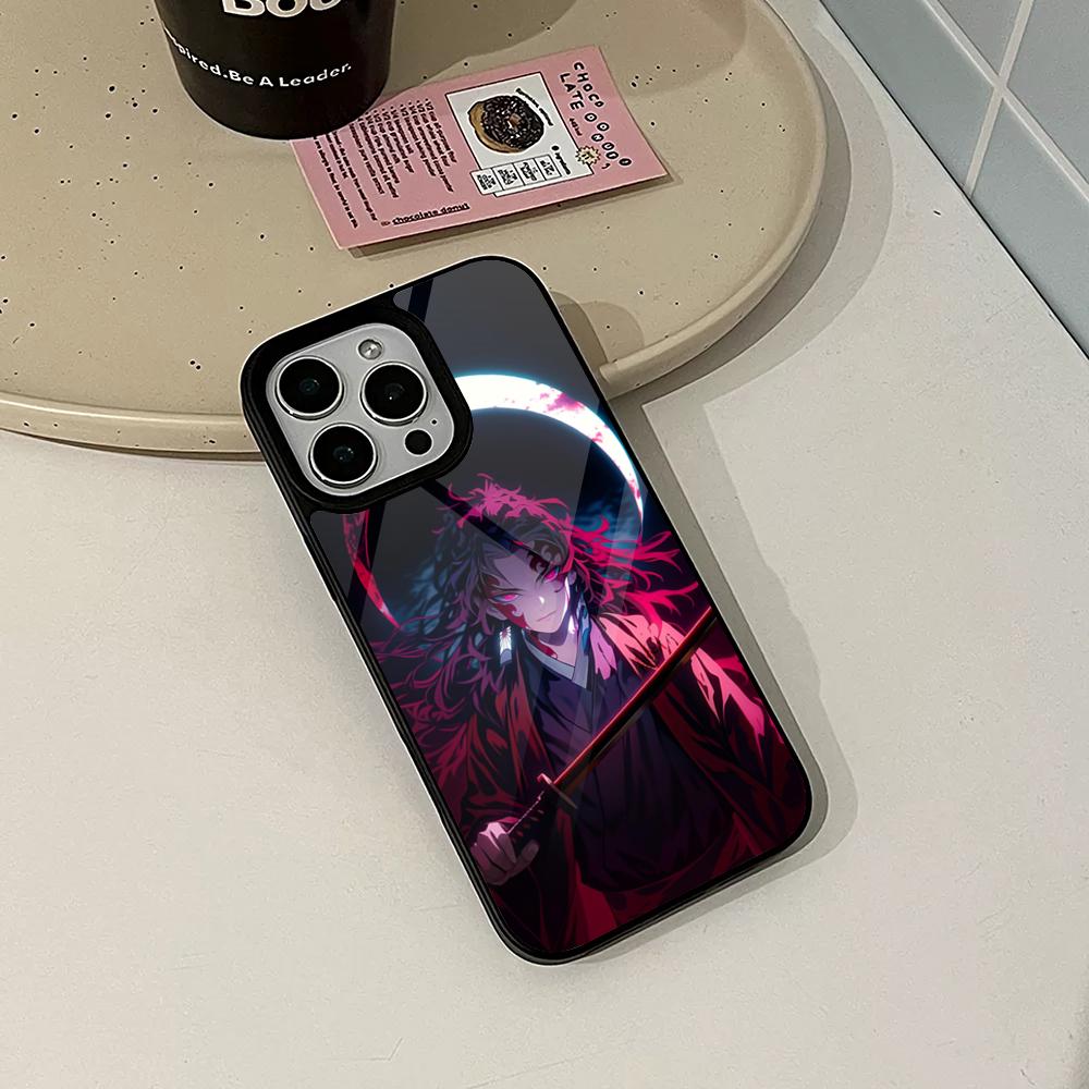 Anime Demon Slayer Phone Case for Iphone 17 16 15 14 Air 13 12 11 Pro Max Mini Plus Fundas Shell PC+TPU Cover