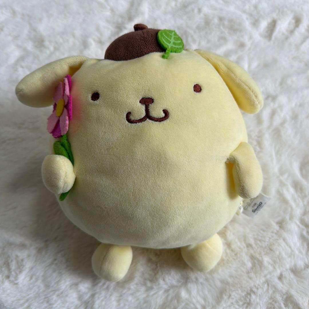 Pom Pom Purin 2016 Floral Pattern Plush Toy Original Rare